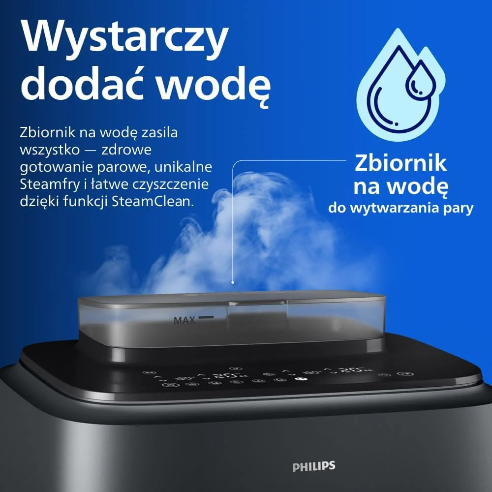 Philips Frytkownica beztłuszczowa 5000 Dual Basket NA550/00 9 l, czarna