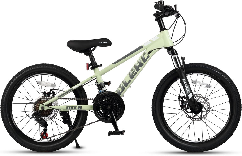 Bicicleta de montaña para niños Glerc Skyline de 20-24 pulgadas para niños y niñas, bicicleta infantil para adolescentes de 6 a 18 años, bicicleta de 21 velocidades con suspensión delantera y frenos de disco, varios colores