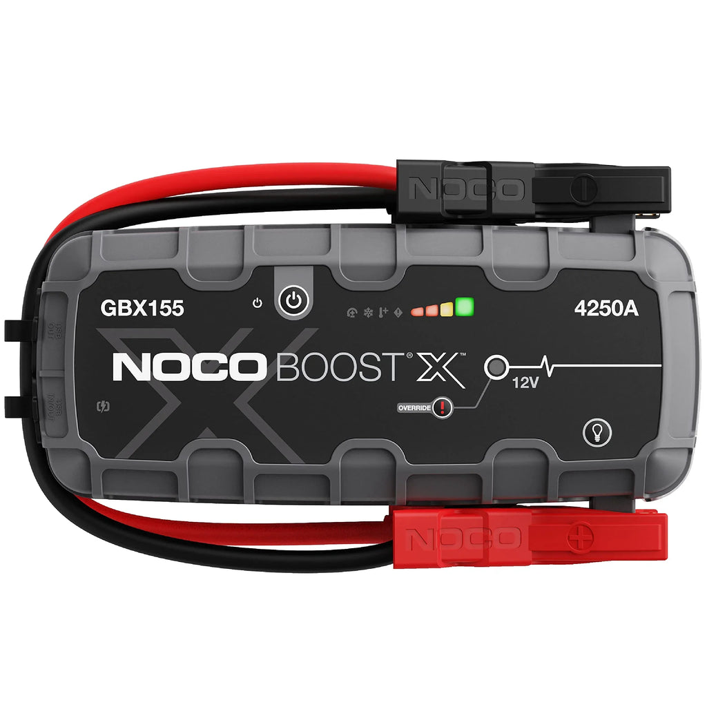 Arrancador de batería de litio UltraSafe 12V NOCO Boost X GBX155 4250A para motores de gasolina de 10,0L y diésel de 8,0L con cables de arranque