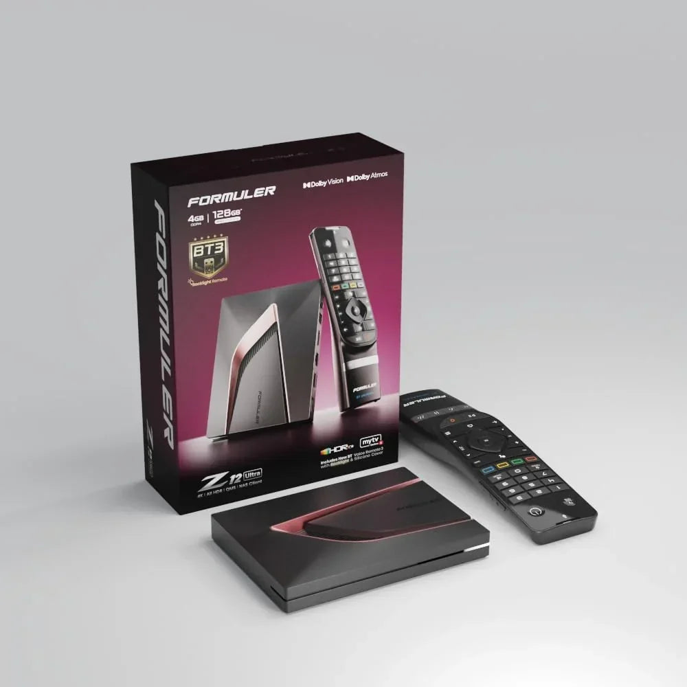 Reproductor multimedia de streaming 4K Z12 Ultra con Android 12, 128 GB de almacenamiento, 4 GB de RAM, Dolby Vision, Dolby Atmos, WiFi 6E, LAN Gigabit y mando a distancia por voz