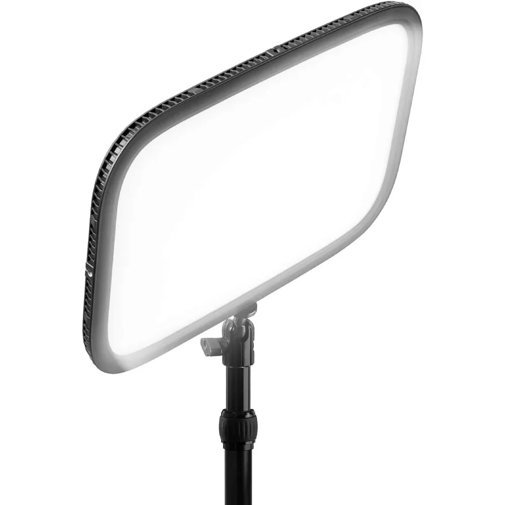Panel LED de iluminación de estudio de 2800 lúmenes con temperatura de color ajustable de 2900-7000 K, control por aplicación y abrazadera de mesa para streaming y videoconferencias