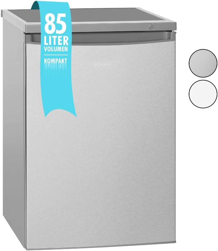 Congelador Bomann® | 85 litros de capacidad útil | Congelador pequeño con 3 cajones y cubitera | Mini nevera con regulación continua de temperatura | Puerta reversible | GS 2186.1 blanco