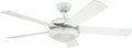 Ventilador de techo Westinghouse Lighting Comet blanco 7801740, 132 cm de diámetro