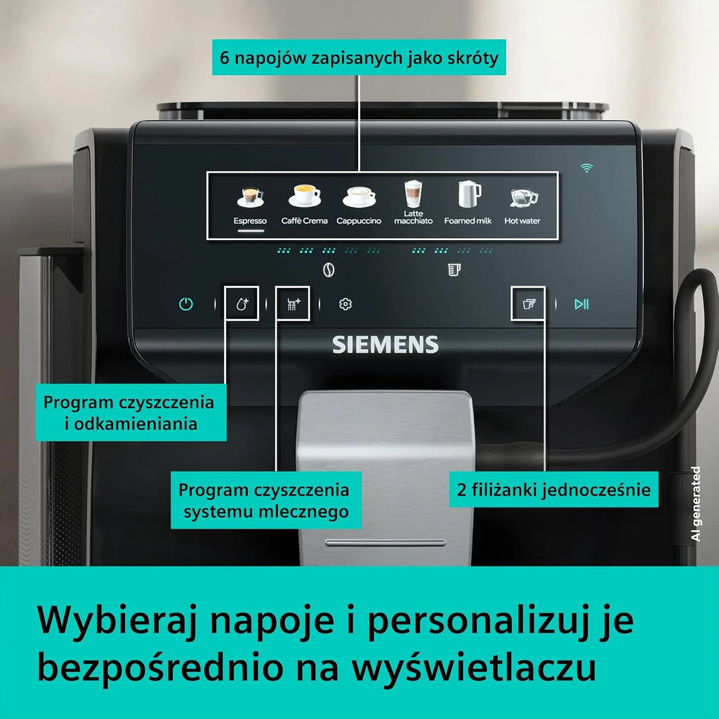 Siemens EQ500 iAroma Ekspres do kawy, TP551E07, czarny