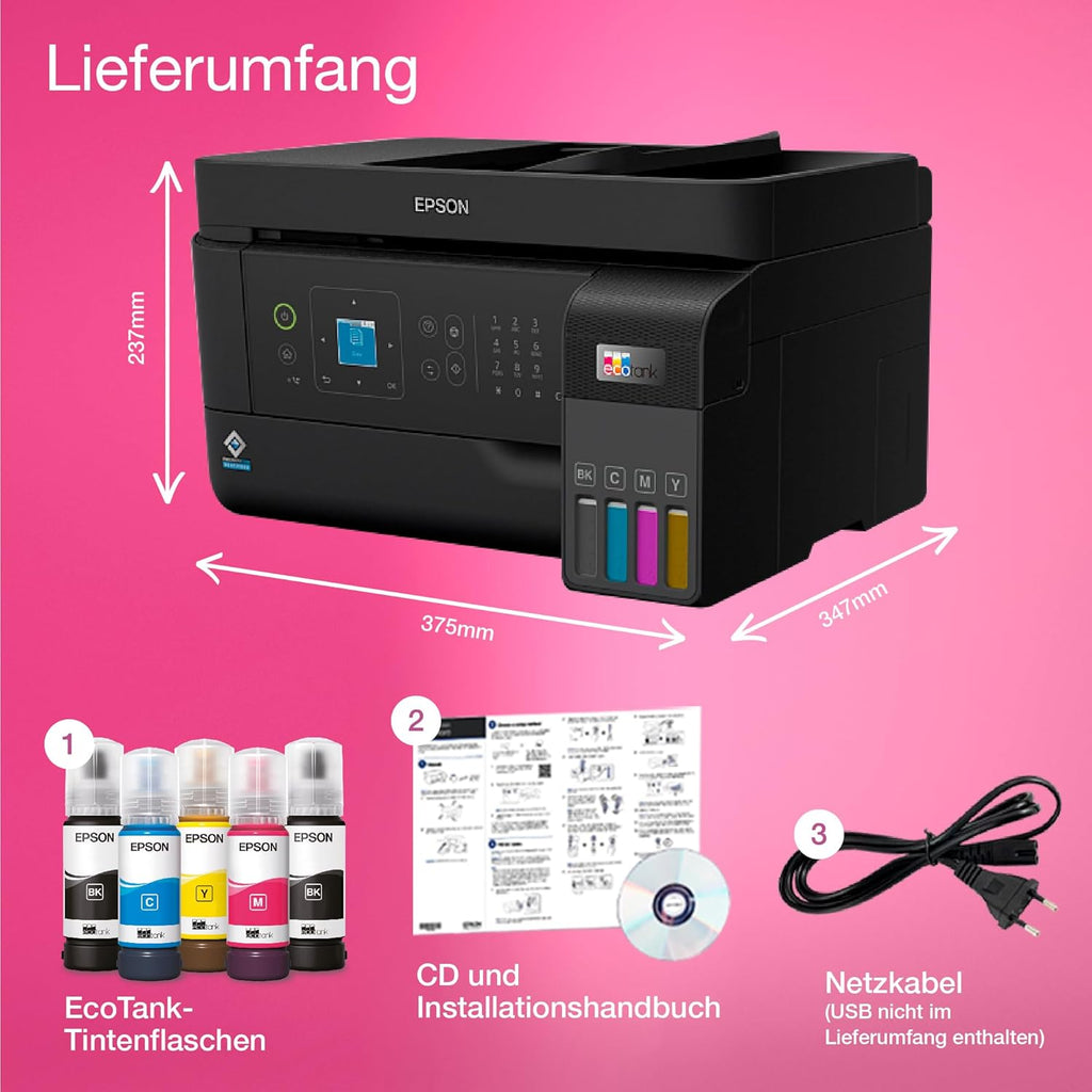 Impresora multifunción de inyección de tinta Epson EcoTank ET-4800 A4 con Wi-Fi, incluye tinta para hasta 3 años