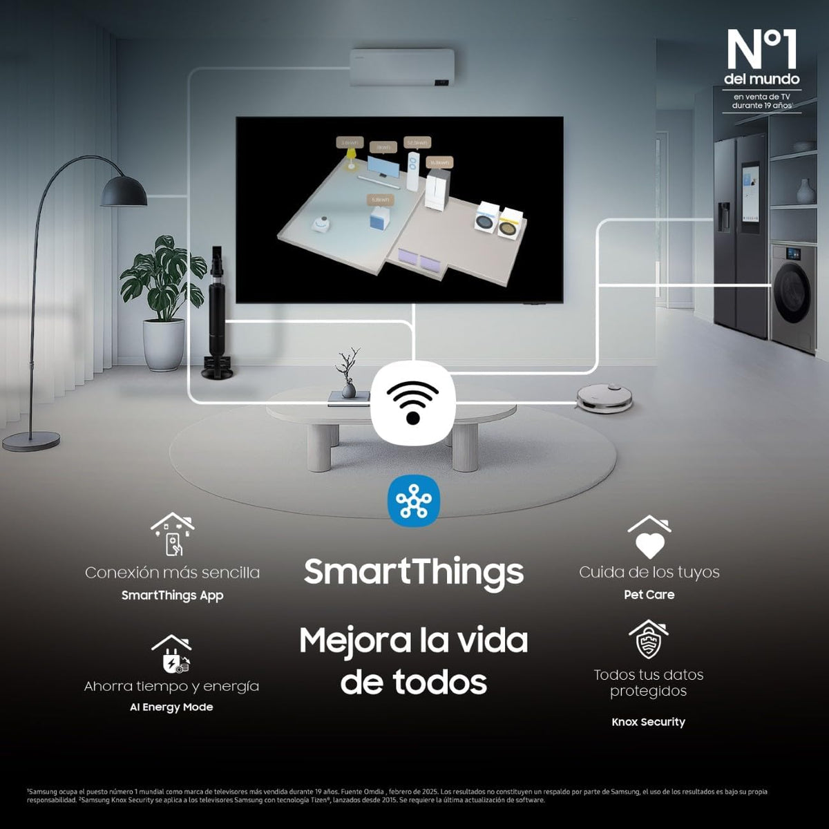 Samsung TV 50 pulgadas QLED QE1F 4K Smart TV, imagen y sonido con IA 4K, Samsung Vision AI, el auténtico Quantum Dot TV Plus