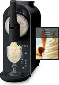 Máquina de helados, granizadora y máquina de sorbete KLAMER con 7 programas: helado suave, granizado, frappé y más, capacidad de 1,5 L, limpieza automática, no requiere hielo, incluye recetario digital