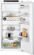 Siemens KI42LVFE0 iQ300 lodówka do zabudowy z zamrażarką, wnęka 122,5 x 56 cm, płaski zawias, 187 l, supercooling – szybsze chłodzenie, oświetlenie LED, równomierne oświetlenie