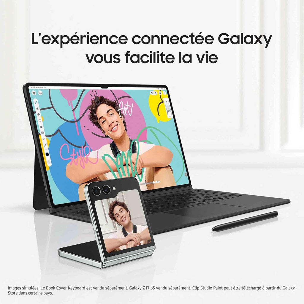 Tablette Android Samsung Galaxy Tab S9+, 12,4", 256 Go de stockage, lecteur MicroSD, Wi-Fi, S Pen inclus, anthracite, chargeur secteur rapide 25 W inclus, exclusivité Amazon version FR