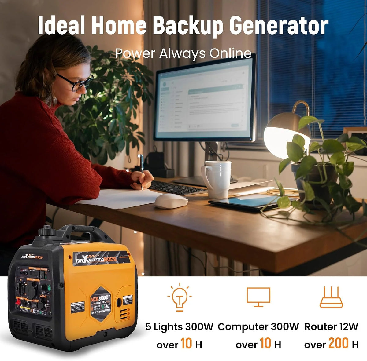 maXpeedingrods Generator pr?du inwertorowego LPG/benzynowy, 3500 W