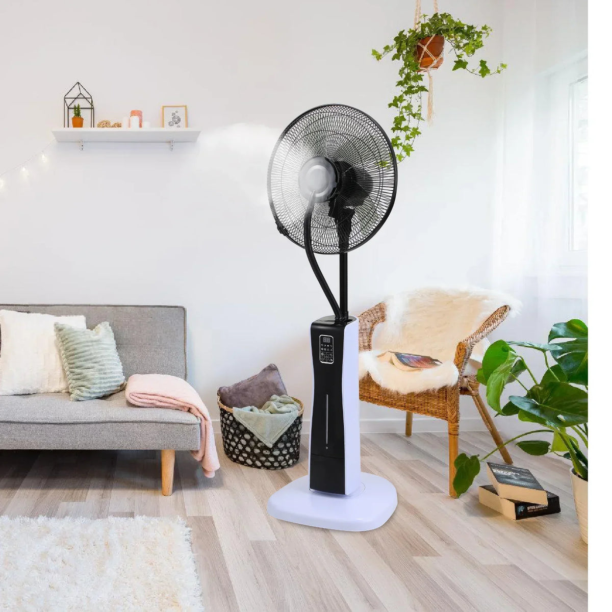 Ventilador de pie Sonnewelt con refrigeración por agua y nebulizador ultrasónico