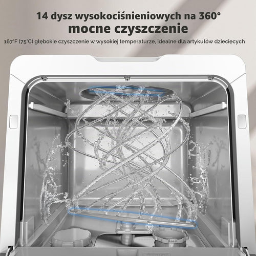 AIRMSEN 2025 NOWA ulepszona zmywarka stołowa (czarna)