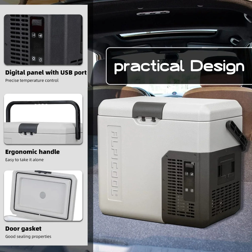 Nevera portátil de compresor 18L 12V, mininevera con función de congelación -20°C, modelo P18 para coche, camión, barco y autocaravana