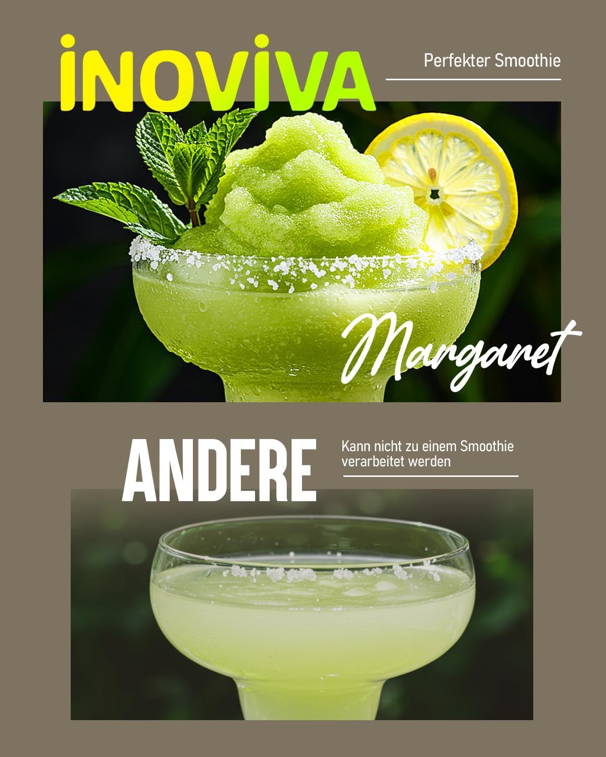 Máquina de granizados INOVIVA 2.6L, no requiere hielo, granizadora para el hogar con autolimpieza, 5 modos preestablecidos, granizados, batidos, frappés y cócteles helados (actualizado)