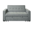Sofá cama de 2 plazas modelo Vienna con reposabrazos, gris, diseño moderno, práctico y funcional