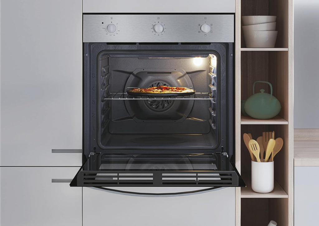 Horno empotrable CANDY FIDC X502, esmalte liso, 65 litros, multifunción, temporizador
