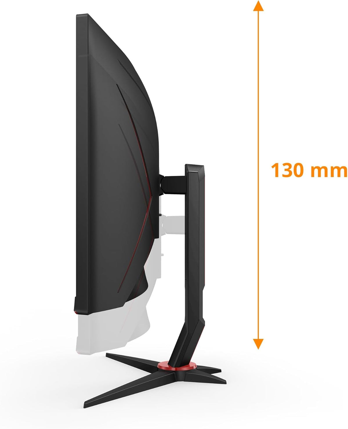 AOC Gaming CU34G2XPD - Monitor curvo WQHD de 34 pulgadas, 180Hz, 1ms, FreeSync Premium (3440x1440, HDMI, DisplayPort, Hub USB) Negro/Rojo