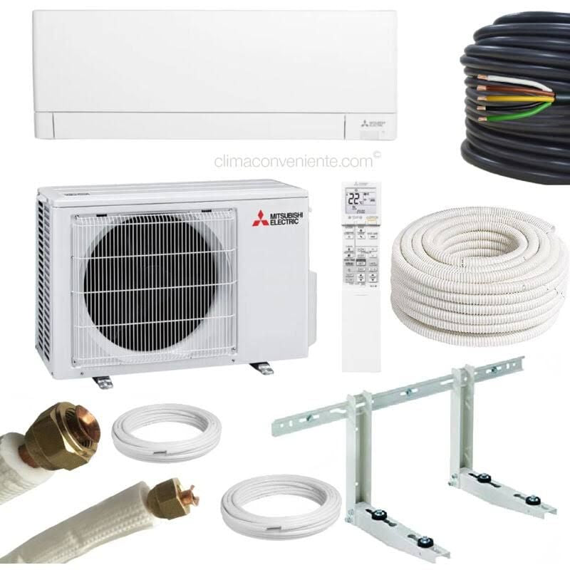 Climaconveniente - Aire Acondicionado Mitsubishi con Kit de Instalación de 7 Metros – Mono-split 18000 Btu – 5 Kw MSZ-AY50VGKP MUZ-AY50VG, A+++, Aire Acondicionado