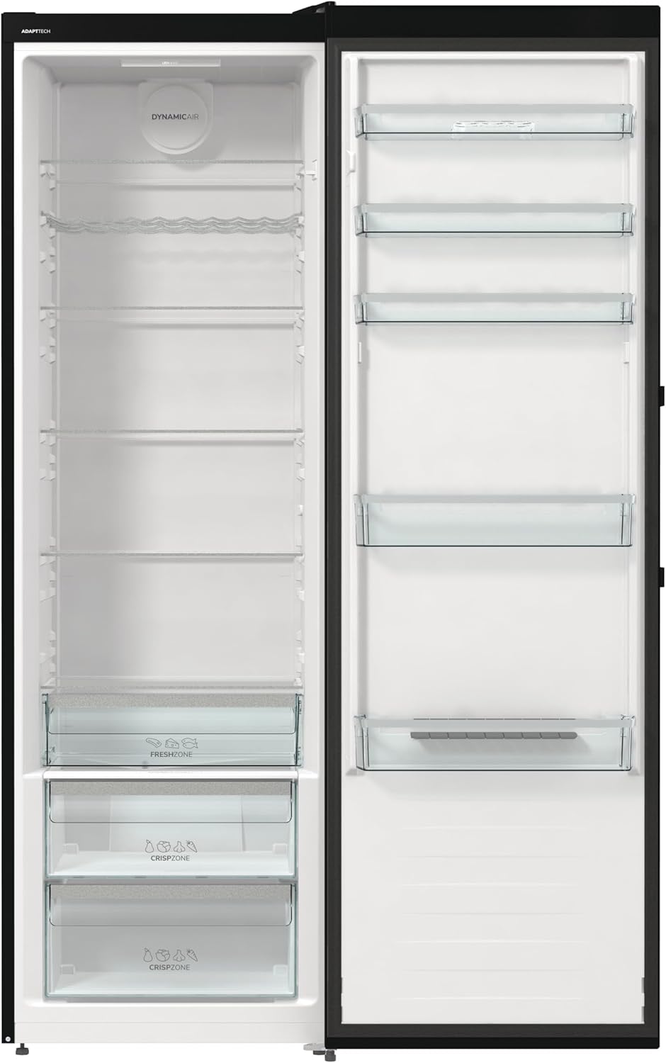 Frigorífico Gorenje R 619 DAXL6/AdaptTech/FreshZone/Función de enfriamiento rápido/Sistema de refrigeración por circulación de aire/Pantalla LED / 398l / 185cm / Clase energética D/Acero inoxidable