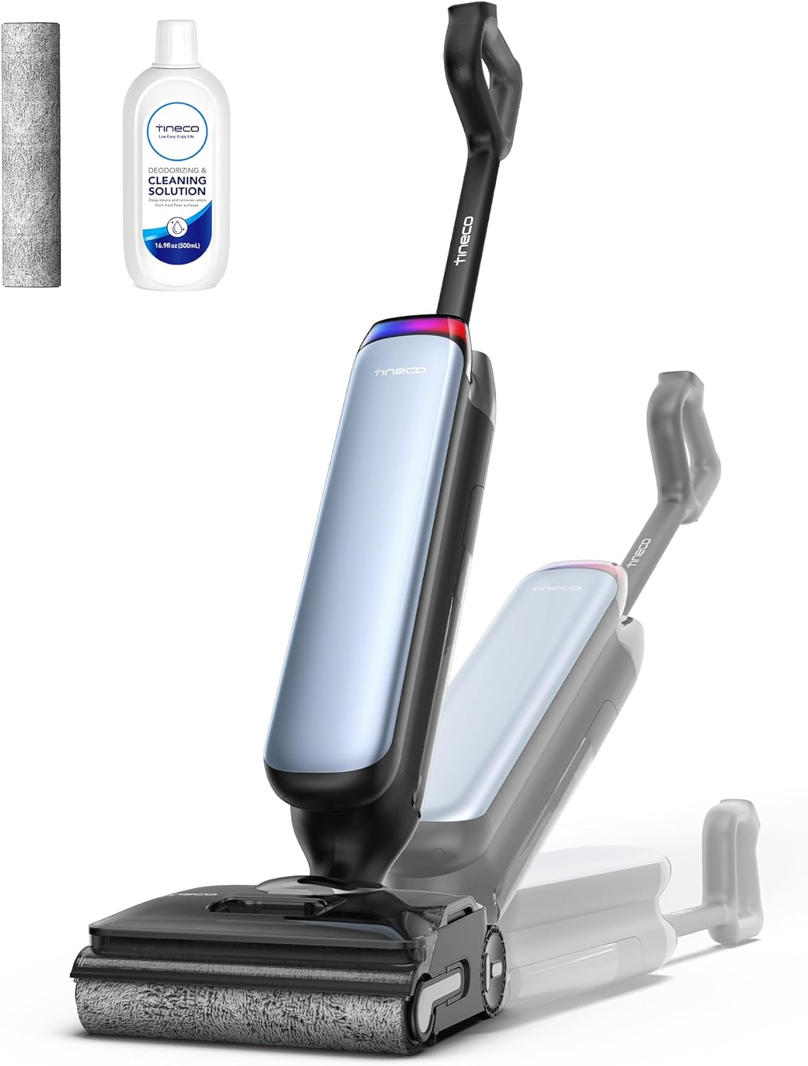 Aspiradora y fregadora Tineco Floor One S9 Artist, 22 kPa de succión, SmoothDrive 360°, diseño antienredos, 50 min de autonomía, limpieza de bordes en ambos lados, se reclina 180°, secado Flashdry a 85 °C