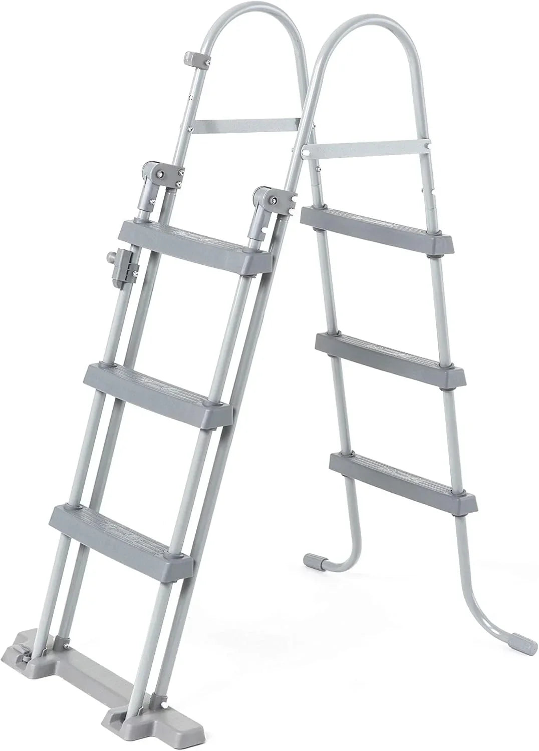 BESTWAY - Piscina Desmontable Tubular Power Steel 427x250x100 cm Depuradora de Cartucho 2.006 l/h Escalera y Cobertor Diseño Ratán