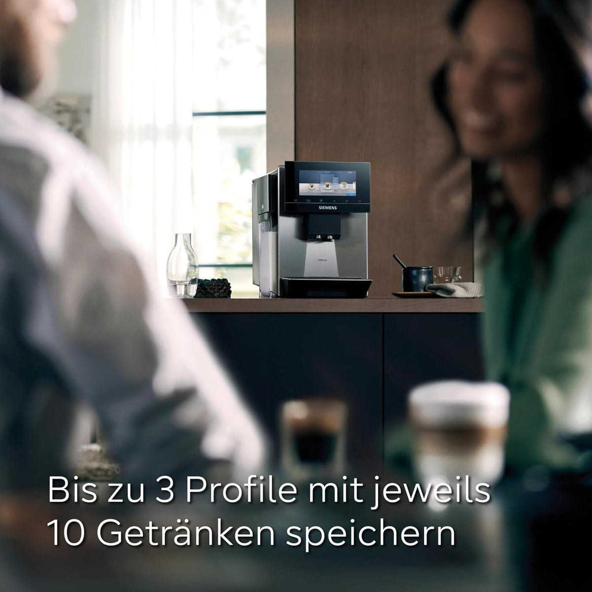 Cafetera superautomática Siemens EQ900 TQ903D03, control por app, pantalla táctil intuitiva, modo barista, AromaBoost, reducción de ruido, molinillo premium, limpieza automática con vapor, 1500 W, acero inoxidable