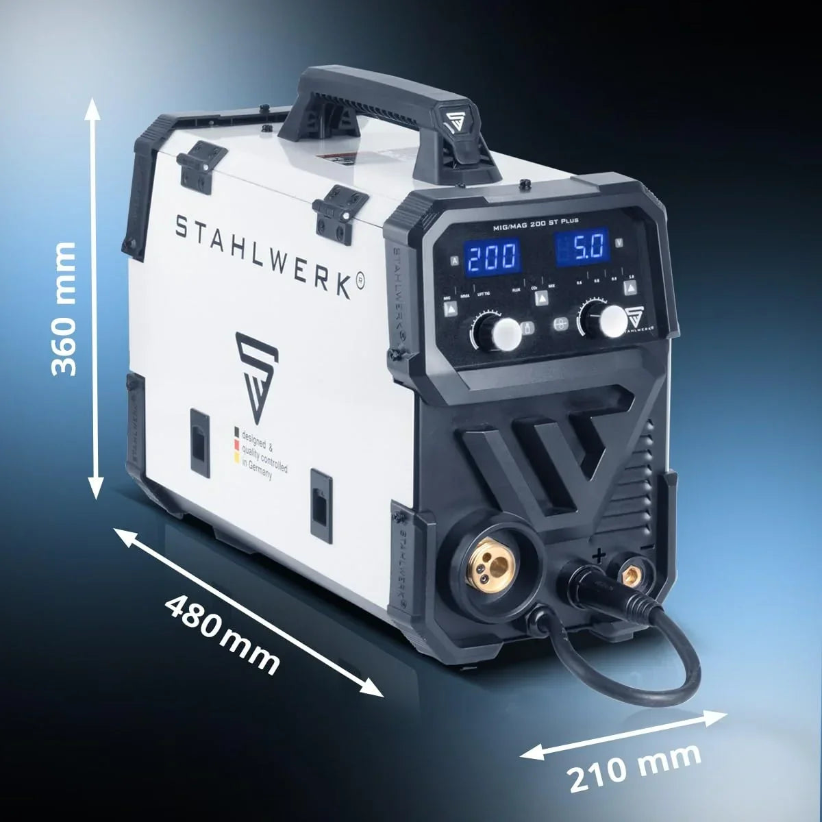Soldadora de gas protector MIG MAG 200 ST 200 A inversor IGBT alimentación de alambre sinérgica FLUX Lift-TIG MMA