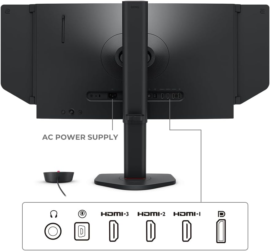 Monitor Gaming BenQ Zowie XL2586X+, 24 pulgadas, 600Hz, Fast TN, DyAc 2, 1080p, HDMI 2.1 x3, DisplayPort 1.4, XL Setting to Share, S Switch, ajuste de altura fluido, base para jugadores profesionales
