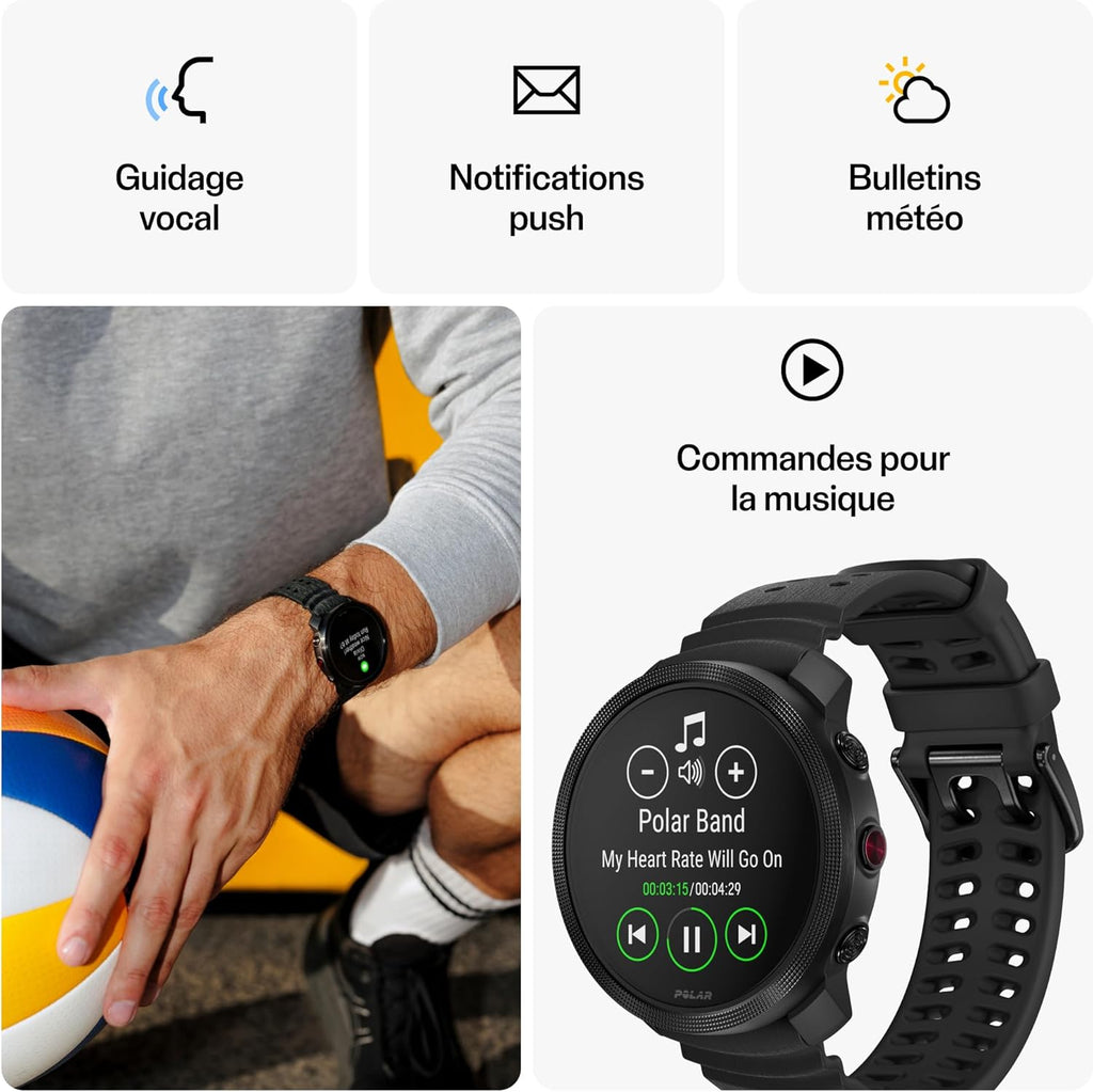 Polar Vantage M3 – Reloj de running con pantalla AMOLED, GPS de doble frecuencia, herramienta de navegación ultraprecisa, autonomía de hasta 7 días