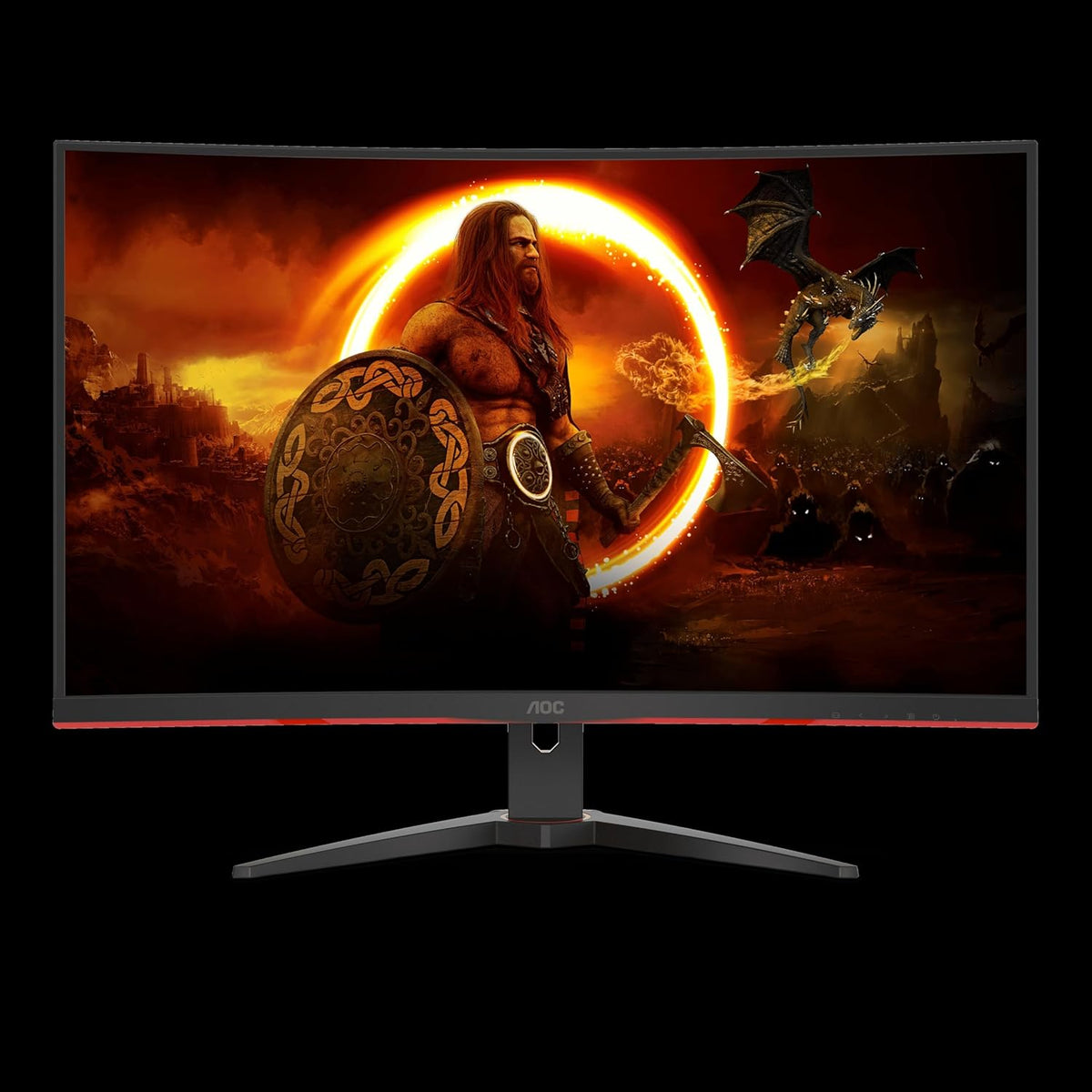 Monitor gaming curvo AOC C32G2ze 80 cm (31,5 pulgadas) (FHD, HDMI, DisplayPort, tiempo de respuesta MPRT de 1 ms, 1920 x 1080 px, 240 Hz, FreeSync Premium) negro
