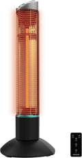 Cecotec Zewnętrzny grzejnik elektryczny Wieża ReadyWarm 1000 Power Tower. 1000 W na 2 poziomach, Technologia Halogen, Oscylacja, Ochrona IP55, Timer i pilot zdalnego sterowania