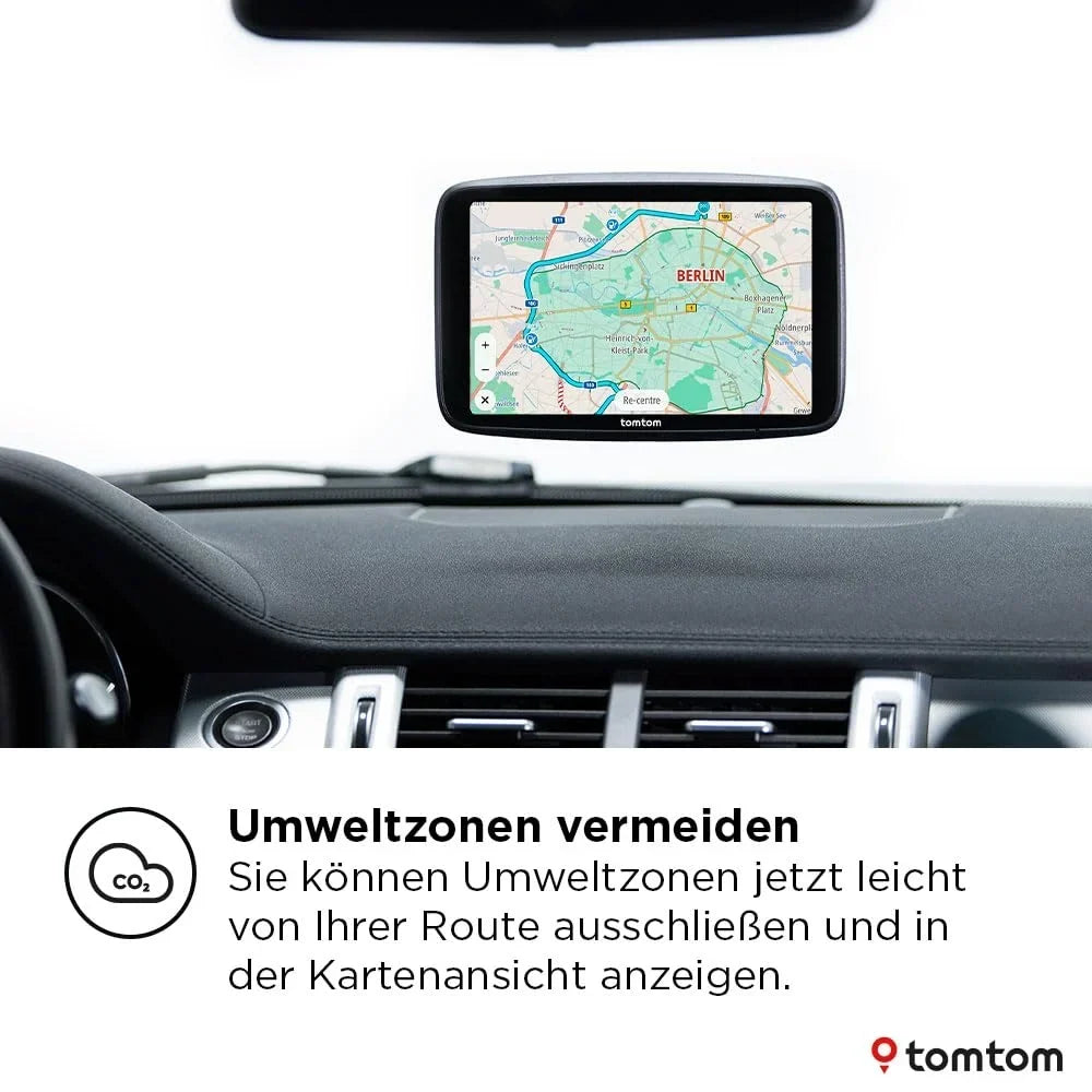 Navegador para coche TomTom GO Navigator, pantalla de 7 pulgadas, evitación de atascos, actualizaciones por Wi-Fi, servicio premium, soporte magnético
