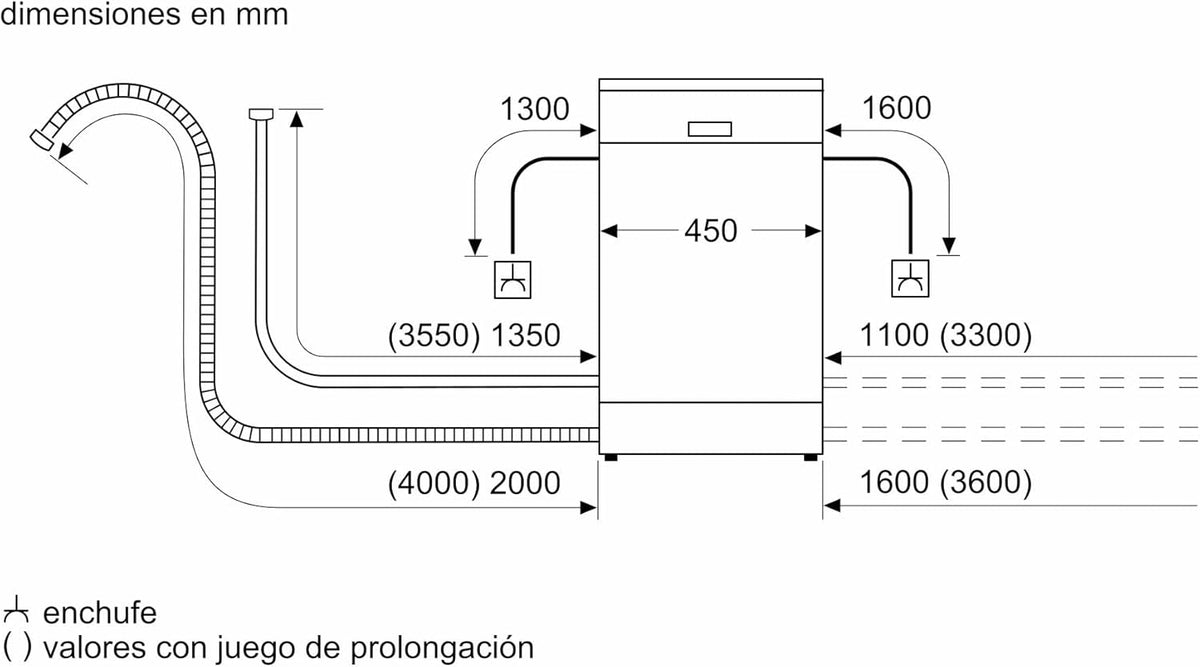 Lavavajillas Balay 3VN4010BA de 45 cm, libre instalación, blanco