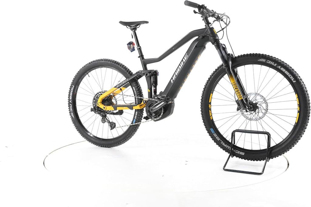 HAIBIKE E-Bike Alltrail 6 E-Bike de doble suspensión para hombre y mujer, bicicleta eléctrica de 29 pulgadas, Yamaha 70 Nm 630 Wh, 12 velocidades, horquilla de suspensión RockShox, freno de disco hidráulico, 167-175 cm, negro (reacondicionada)