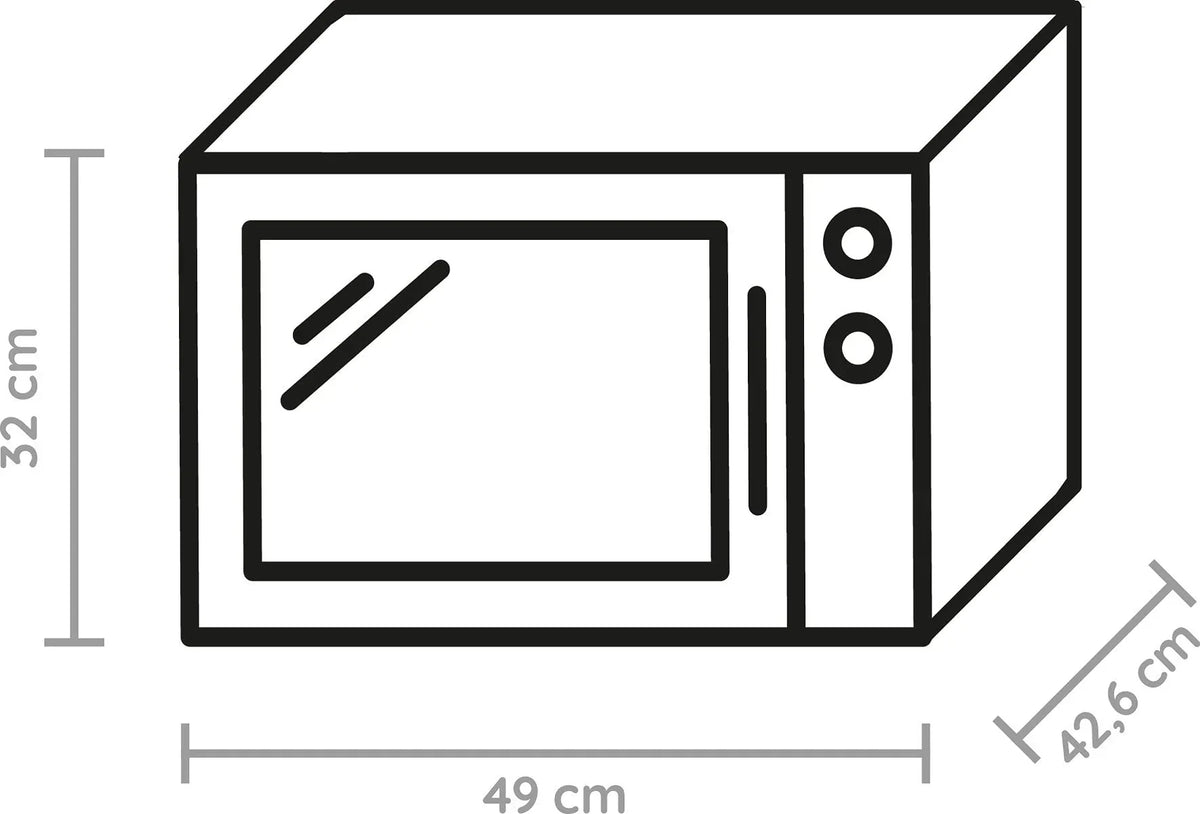 Microondas Bauknecht ExtraSpace Crisp MW 427 SL con grill, sin plato giratorio, 800 W, 1000 W, 25 L, función de cocción al vapor, AutoClean