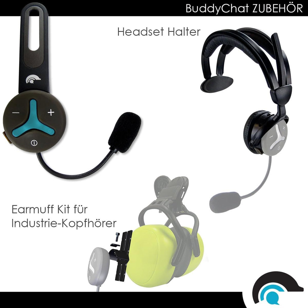 @tec BuddyChat Trio - Módulo de auricular Bluetooth® 3X para sistema de intercomunicación de hasta 3 personas (intercomunicador, manos libres) con un alcance de hasta 1 km