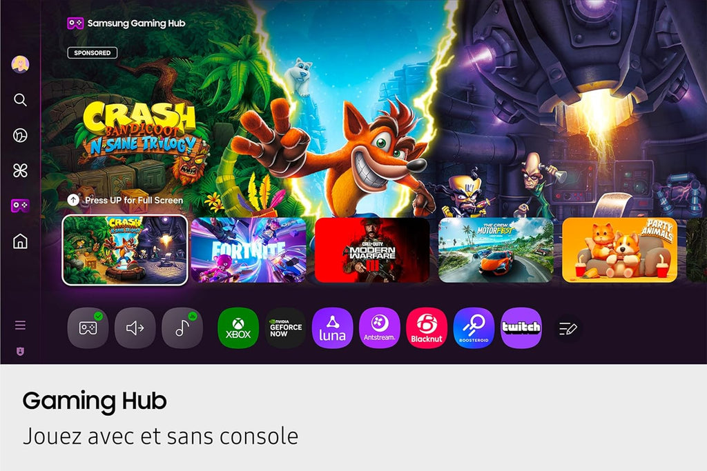 Samsung TV AI 50 pulgadas QLED 50QEF1 4K Smart TV, Quantum Dots, Procesador Q4 AI, WiFi, Airplay, HDR, Q-Symphony, OTS Lite, seguridad Knox, Gaming Hub, Bixby, aplicaciones de operador integradas