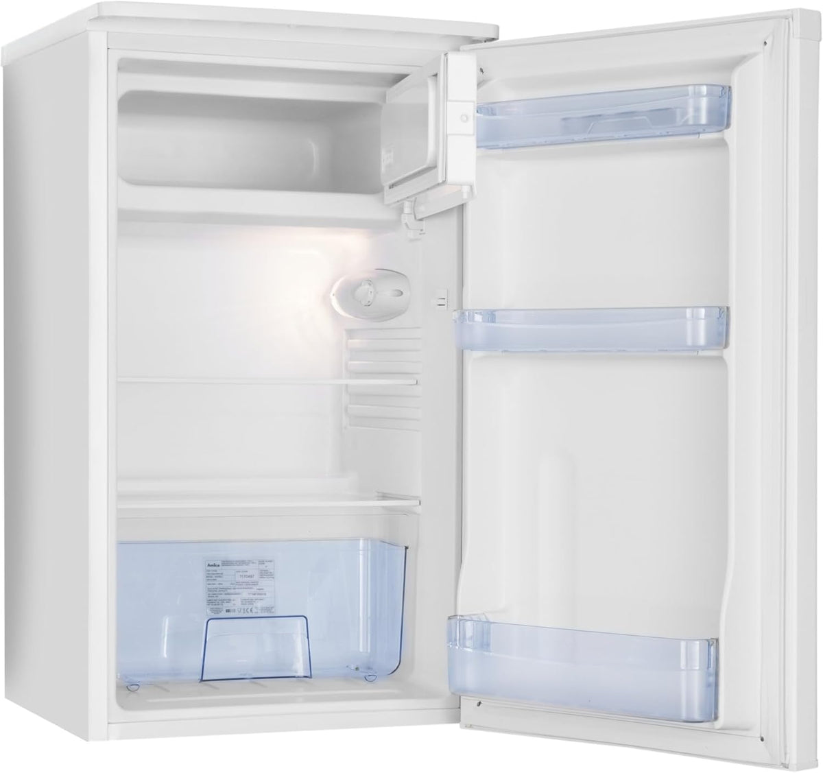 Frigorífico con congelador Amica KS 361 155 W / 85 cm de altura, blanco, clase de eficiencia energética E