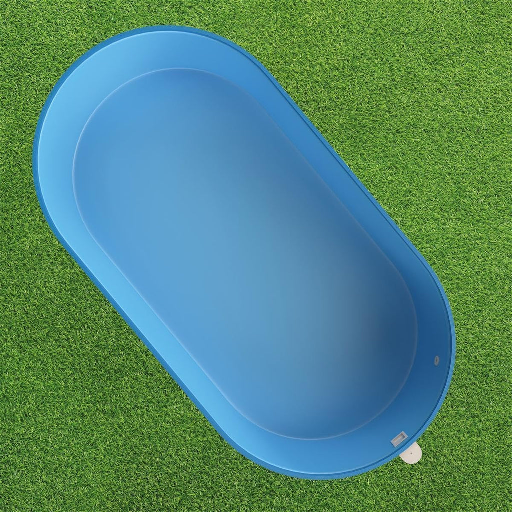 Stahlwand Ovalpool-Set (L x B x T) 8,00 m x 4,20 m x 1,50 m, Pool Made in Europe, mit Edehlstahlleiter für Tiefbecken, SF152 Sandfilteranlage mit 11 m³/h, Einbauskimmer, Filtersand, Poolschlauch