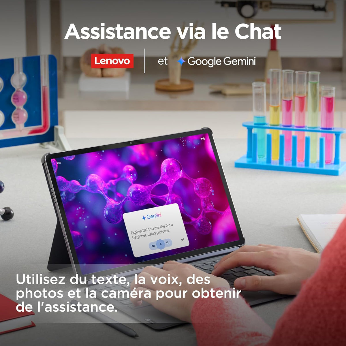 Lenovo Idea Tab Pro - Tablette táctil, IA integrada 12.7'' 3K, 144Hz (MediaTek Dimensity 8300, 8 núcleos, RAM 8GB, UFS 4.0 256GB, Android 14, Wifi6E + Bluetooth) Lenovo Tab Pen Plus + Teclado - Gris