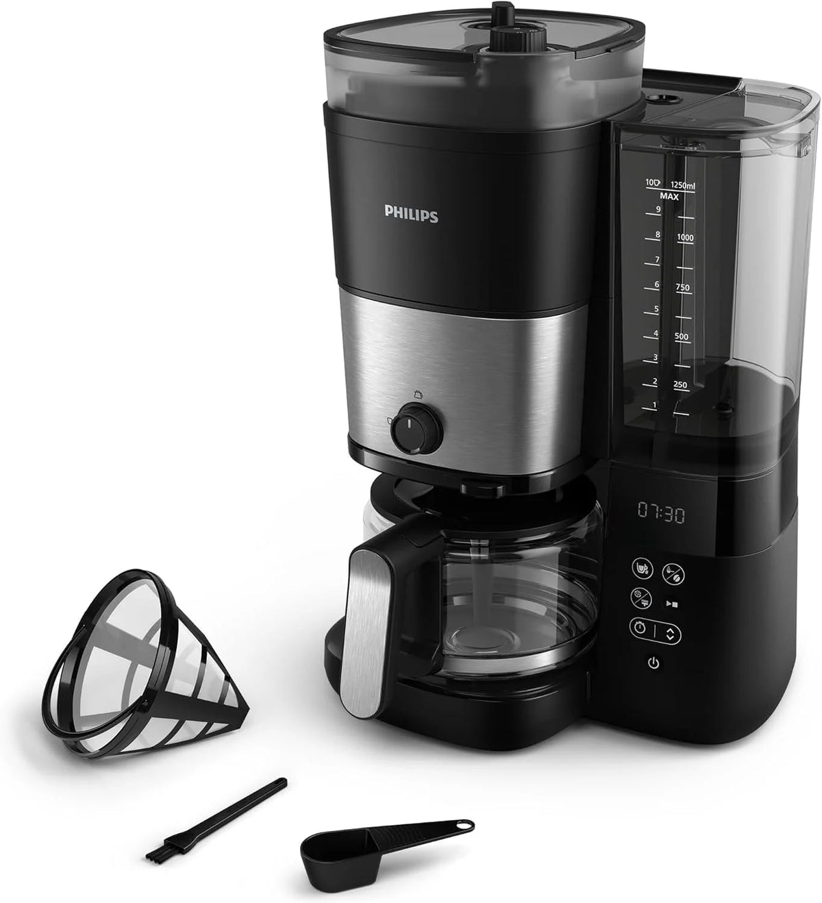 Philips Ekspres Przelewowy do Kawy z Wbudowanym Młynkiem, 1,25 l