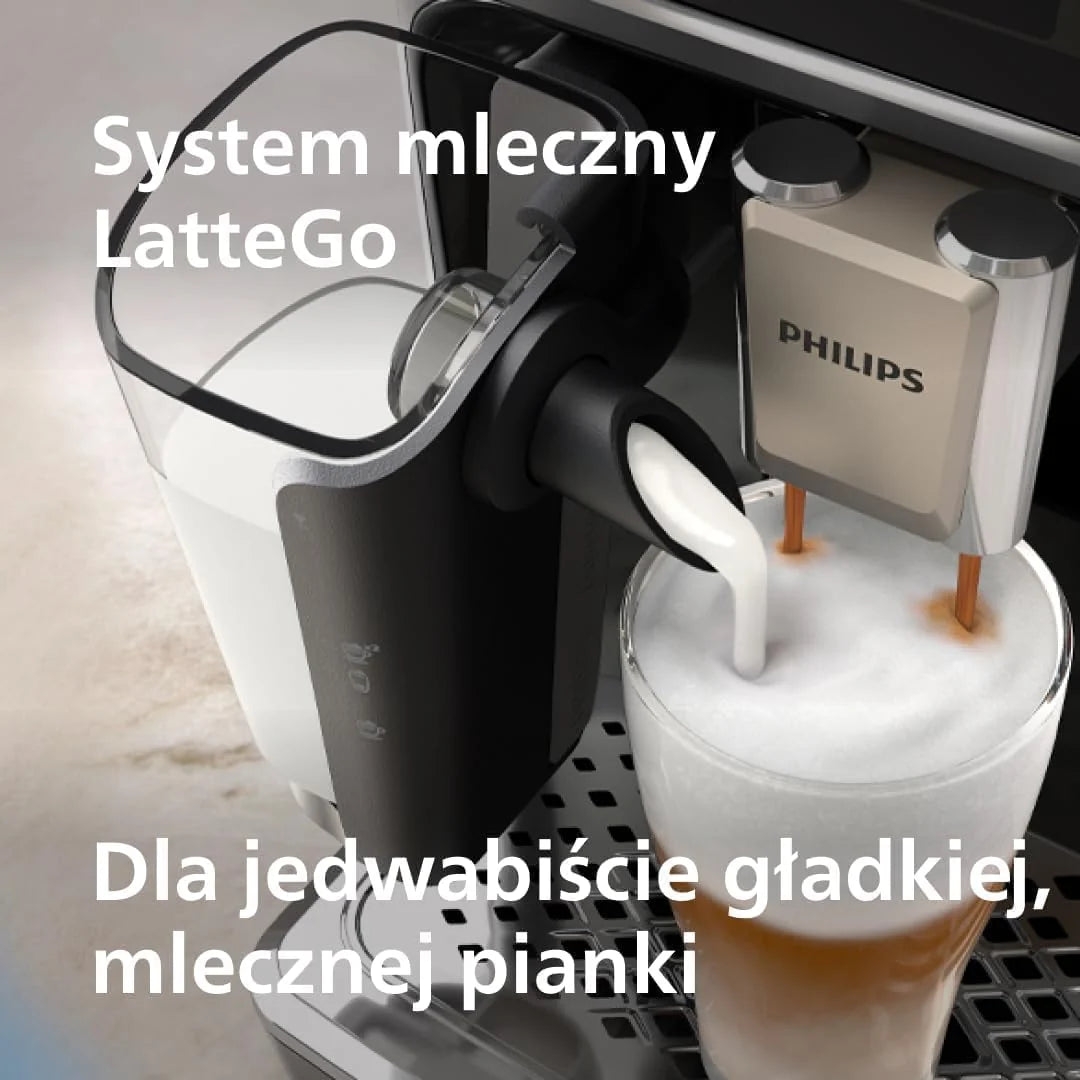 Philips Automatyczny Ekspres do Kawy 5500, LatteGo, 20 Napojów, Szary