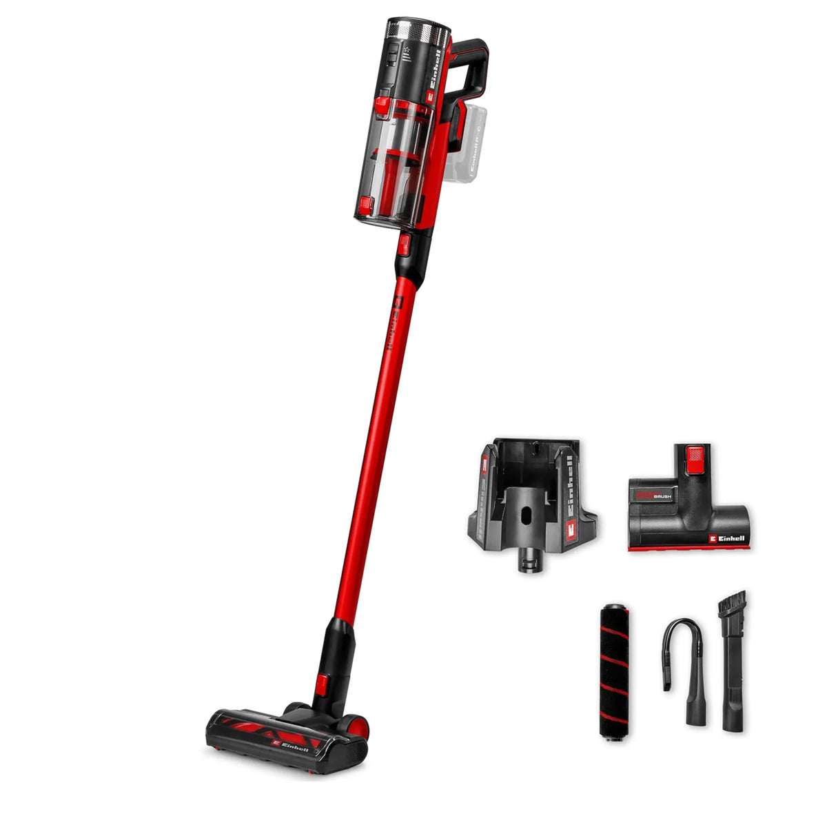 Aspiradora escoba inalámbrica Einhell TE-SV 18/270 BL-Solo PXC 18V sin escobillas, 270 mbar, sin bolsa, 3 modos, triple filtro, sin batería