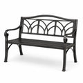 Banco de jardín de hierro forjado 128x58x78 cm