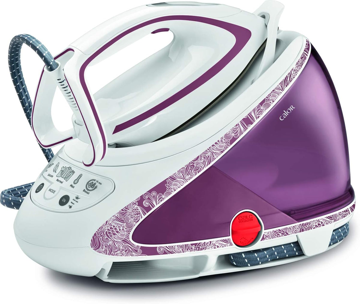 Calor Pro Express Ultimate, Centro de planchado de alta presión, 7,3 bares, caudal de vapor 490 g/min, 5 ajustes, fabricado en Francia, GV9560C0
