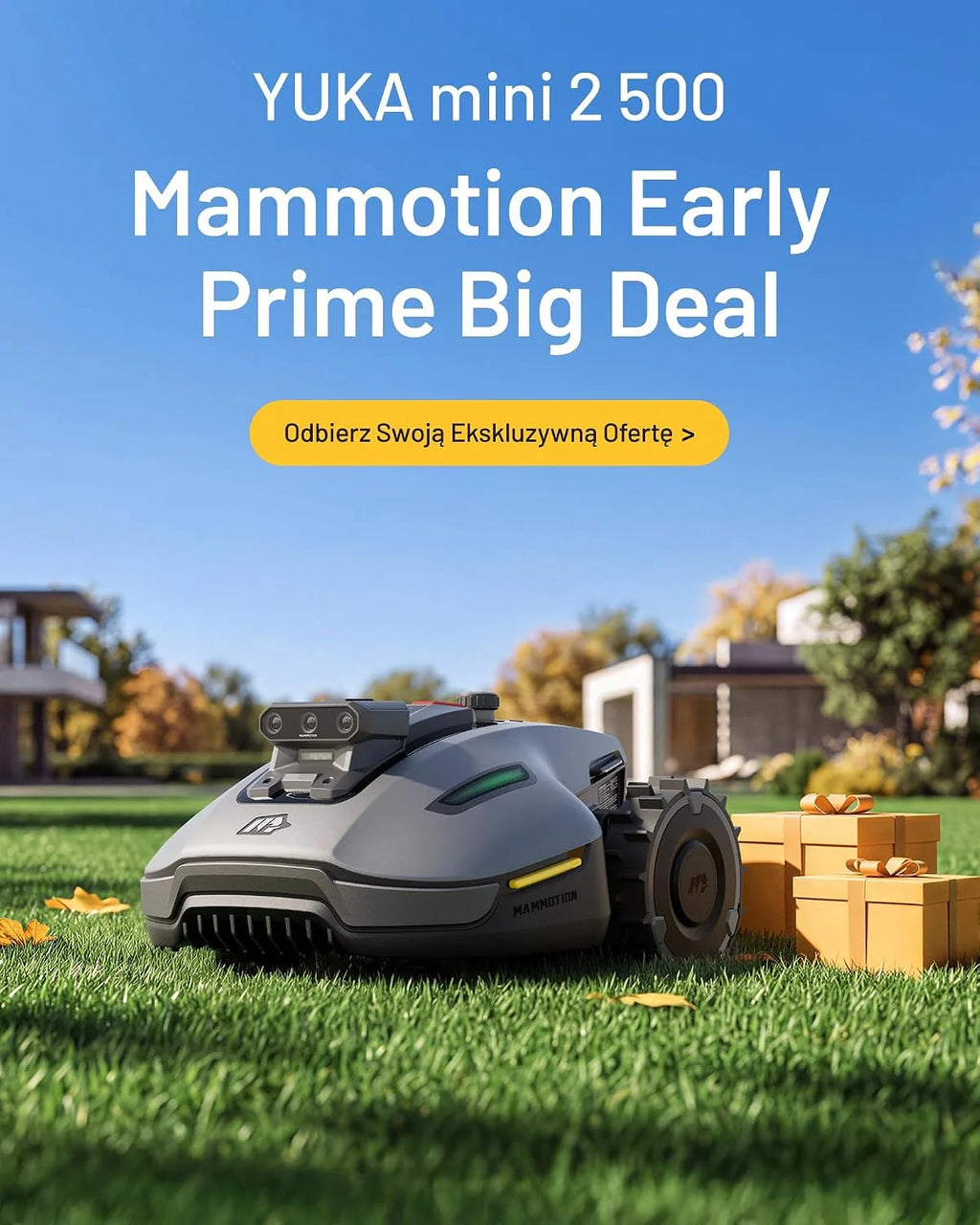 MAMMOTION YUKA mini 2 500 robot koszący bez przewodu, Zalec. 500 m²