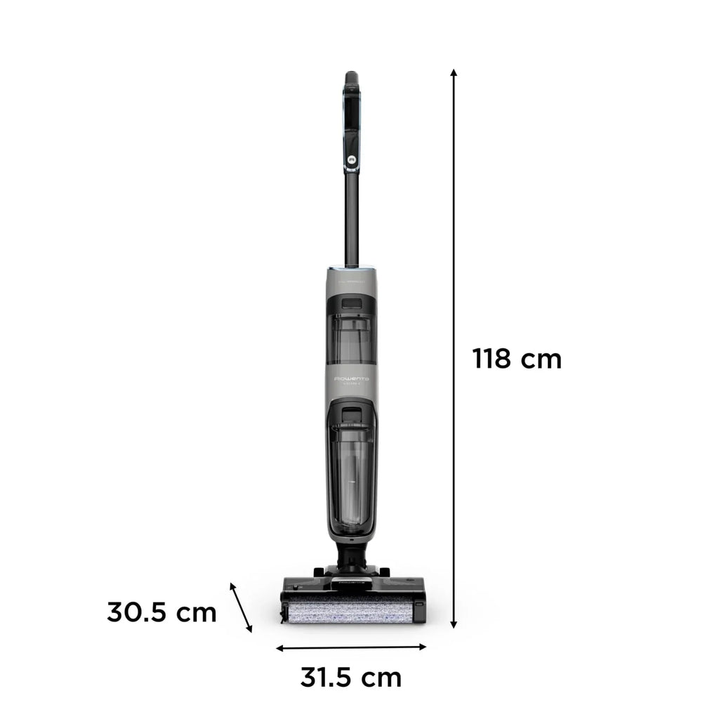 Aspirador inalámbrico en seco y húmedo Rowenta XClean 4, 50 min de autonomía, autolimpieza, detección de suciedad, GZ5036