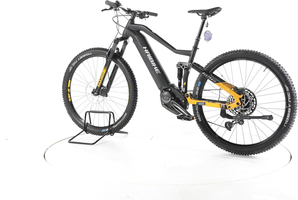 HAIBIKE E-Bike Alltrail 6 E-Bike de doble suspensión para hombre y mujer, bicicleta eléctrica de 29 pulgadas, Yamaha 70 Nm 630 Wh, 12 velocidades, horquilla de suspensión RockShox, freno de disco hidráulico, 167-175 cm, negro (reacondicionada)