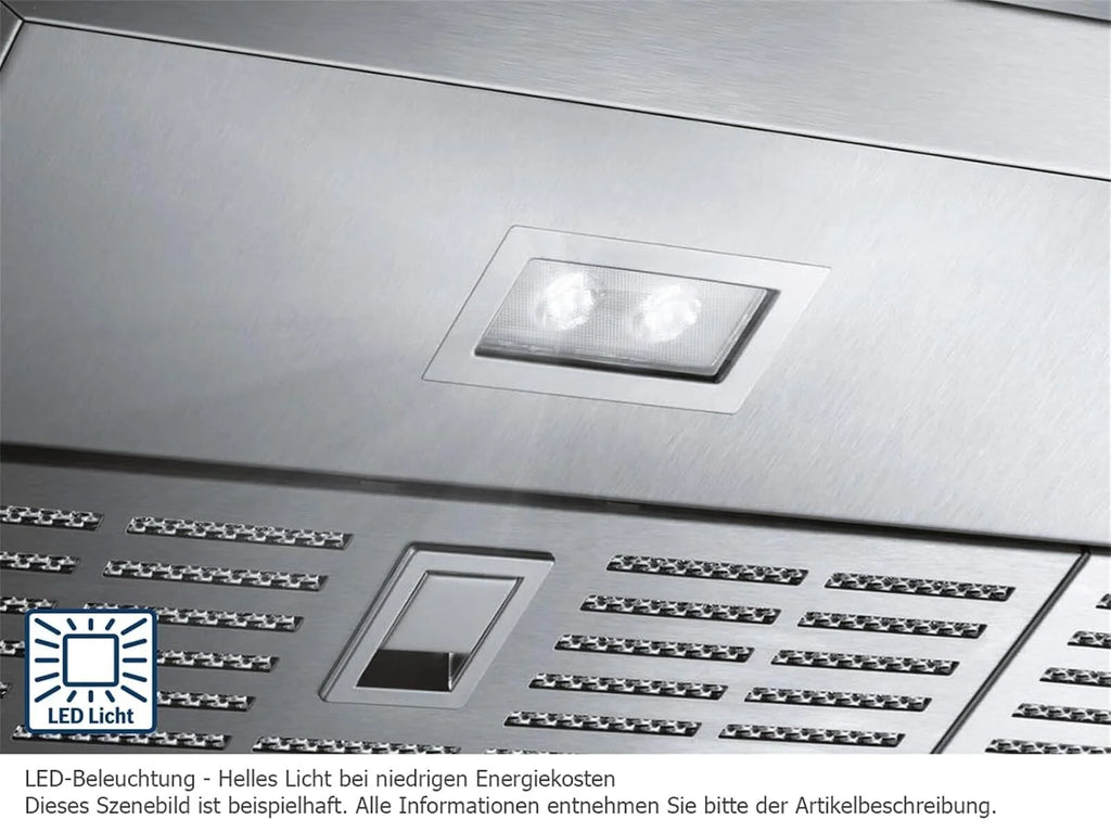 Bosch DUL63CC50 okap kuchenny z serii 4 podtynkowy, 1 silnik i 3 prędkości ssania, oświetlenie LED, 60 cm, 146 W, stal nierdzewna
