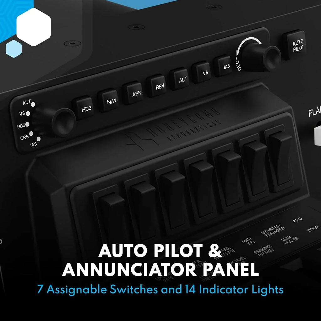Palanca de gases para simulador de vuelo Bravo con panel anunciador de piloto automático y control para PC